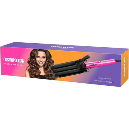 Cosmopolitan Triple Wave Curler With Ceramic Coating Hair Curler -.