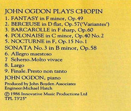 John Ogdon Plays Chopin