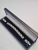 9ct White Gold Leaf Shaped Bracelet - 14.5 Grams - 8" Long