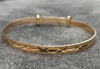 9ct Yellow Gold Christening Baby Bangle - 40mm-45mm