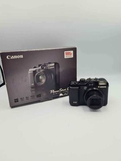 Canon Powershot G10 14.7MP Digtal Camera - 5x Opitcal Zoom - Black - Boxed With Charger