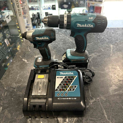 Makita 18V Drill & Impact Driver DHP453 DTD157 + 5.0AH Battery Charger