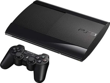 PS3 Super Slim Console 500GB - Black (Comes with Wireless Third-Party Controller and 12 Games)