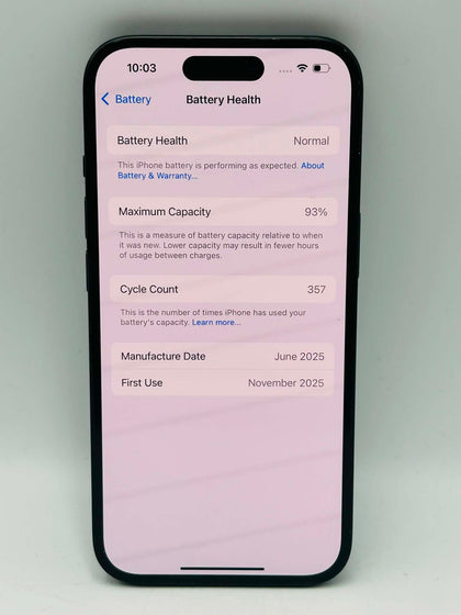 Apple iPhone 15 128GB Black, Unlocked, *92% Battery Health*, Unboxed