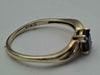 9ct Yellow Gold Tanzanite & Cubic Zirconia Bypass Ring – Size U – 2.31 Grams