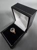 9CT Gold Ring With Blue Stone Size N 2.1G 375