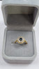 18ct GOLD RING SAPPHIRE AND DIAMOND L1/2