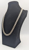 Silver Hallmarked , Plain Curbed Chain With Lobster Lock, 20". 65.33g