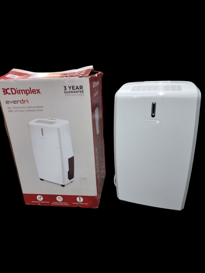 Dimplex Everdri 20L Electric Dehumidifier With 24 Hour Runback Timer- White **NEVER USED**