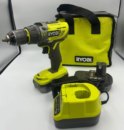 Ryobi Hammer Drill R18PD3, With 2x Batteries & Charger, Comes With Carry Case
