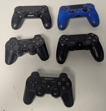 *Collection Only* Job Lot 3 X PS4 & 2 X PS3 Controllers *FAULTY* For Spares Or Repair