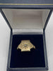 Gold ring star with small stone