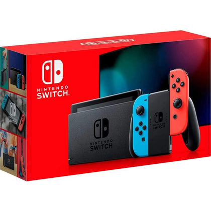 Nintendo Switch v2 With Neon Blue And Neon Red Joy‐Con Console Neon Blue And Red.