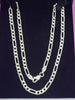 Silver Figaro Chain - 20" Long - 17.5 Grams - Halmarked ( 925 )