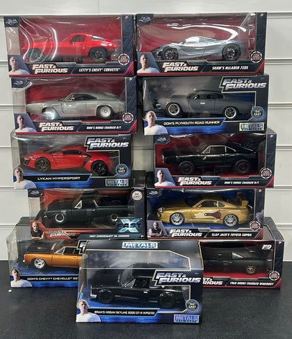 Fast And Furious Diecast Car Collection 11 Cars From The Movies