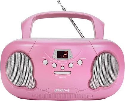 Groov-e Original Boombox Portable CD Player with Radio