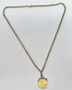 22ct Gold Full Sovereign 1911 With 9ct Mount And Belcher Chain 20"
