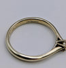 375 9CT WHITE GOLD RING, SINGLE STONE, SIZE P/7,5, 2.42G, BOXED