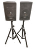 Vonyx SL8 Disco Speaker Passive Pair - With Tripod Stands and Extra Large Carry Bag