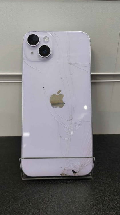 Apple iPhone 14 Plus, 128GB, Purple, Unlocked, unboxed, **DAMAGE ON BACK OF PHONE & THRID PARTY SCREEN** 92% battery health