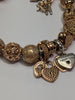 Pandora Bracelet With 17 Rose Gold Coloured Charms