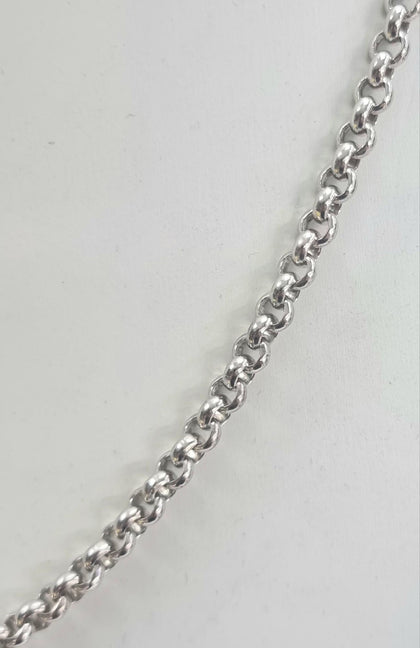 Silver Rollo Belcher chain 22