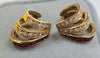 18ct Gold Diamond and Ruby Earrings