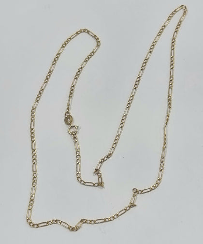 9ct Gold Figaro chain 20