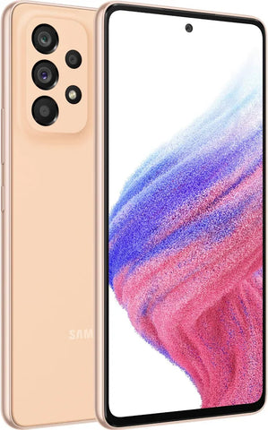 Samsung Galaxy A53 5G 128GB Peach Unlocked Dual Scratched screen Crackled Back