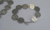 VINTAGE STERLING SILVER 3D THREEPENCE COIN NECKLACE AND BRACELET