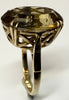 9ct gold dress ring with large yellow stone