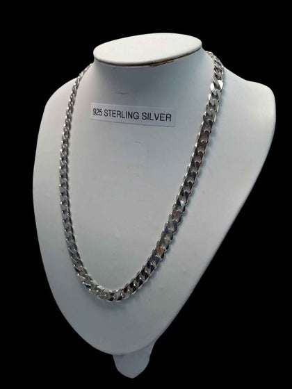 925 Sterling Silver Curb Chain Necklace - 22