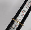 14K - Yellow Gold Ring With Clear Stones - 2.09G - Size M - Hallmarked