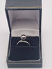 9ct White Gold Pearl Solitaire Ring - Size O - 2.33 Grams