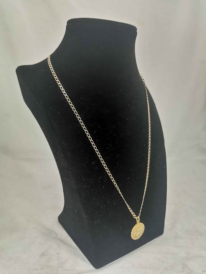 9K St Christopher Thin Chain Style Necklace (375 Hallmarked & Tested) Weight: 4.6g, 20