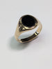 9ct gold black stone signet ring
