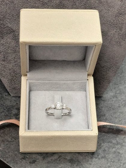 Blossom 1 Carat Lab Grown Diamond Trilogy Ring- Size Q