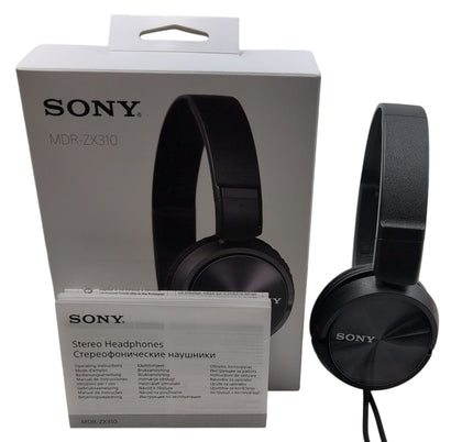 Sony MDR-ZX310 Wired Headphones, Black
