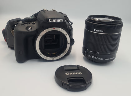 Canon EOS 100D SLR Camera with 18-55mm lens, battery, charger and Carry case