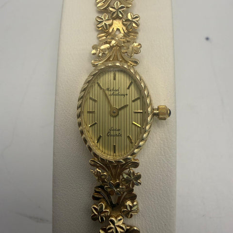 Michael Anthony Swiss Quartz 14CT Solid Gold Watch