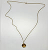 9ct yellow gold St. Christopher pendant with 22" chain