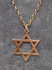 9ct Yellow Gold Star of David Pendant & Belcher Chain