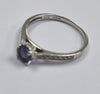 9ct Gold Solitaire Tanzanite Diamond Ring O 1/2
