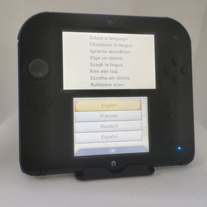 Nintendo 2DS Console Black & Blue, with Original Charger