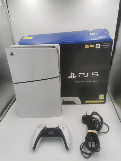 Sony PlayStation 5 slim digital 1TB game console with 1 x dualsense controller and all leads Boxed