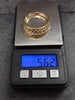 9ct Yellow Gold & Diamond Band Ring - Size T