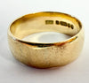 9ct yellow gold wedding band ring size W 1/2