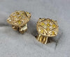 9ct Gold Earrings 2 Color Stones