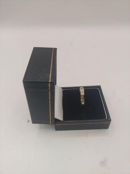 9k Gold Ring with DIA 2.4G Hallmarked(375)&Tested Size M