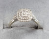 9ct White Gold Diamond Ring Size L1/2